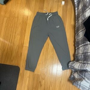 Gray Jogger Pants with Drawstring